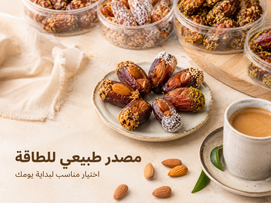 تمر كمصدر طبيعي للطاقة مع مراعاة حجم الحصة